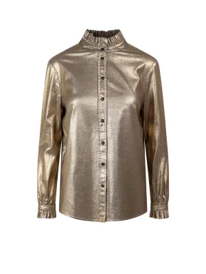 Saint Laurent Ruffled Long-Sleeved Shirt