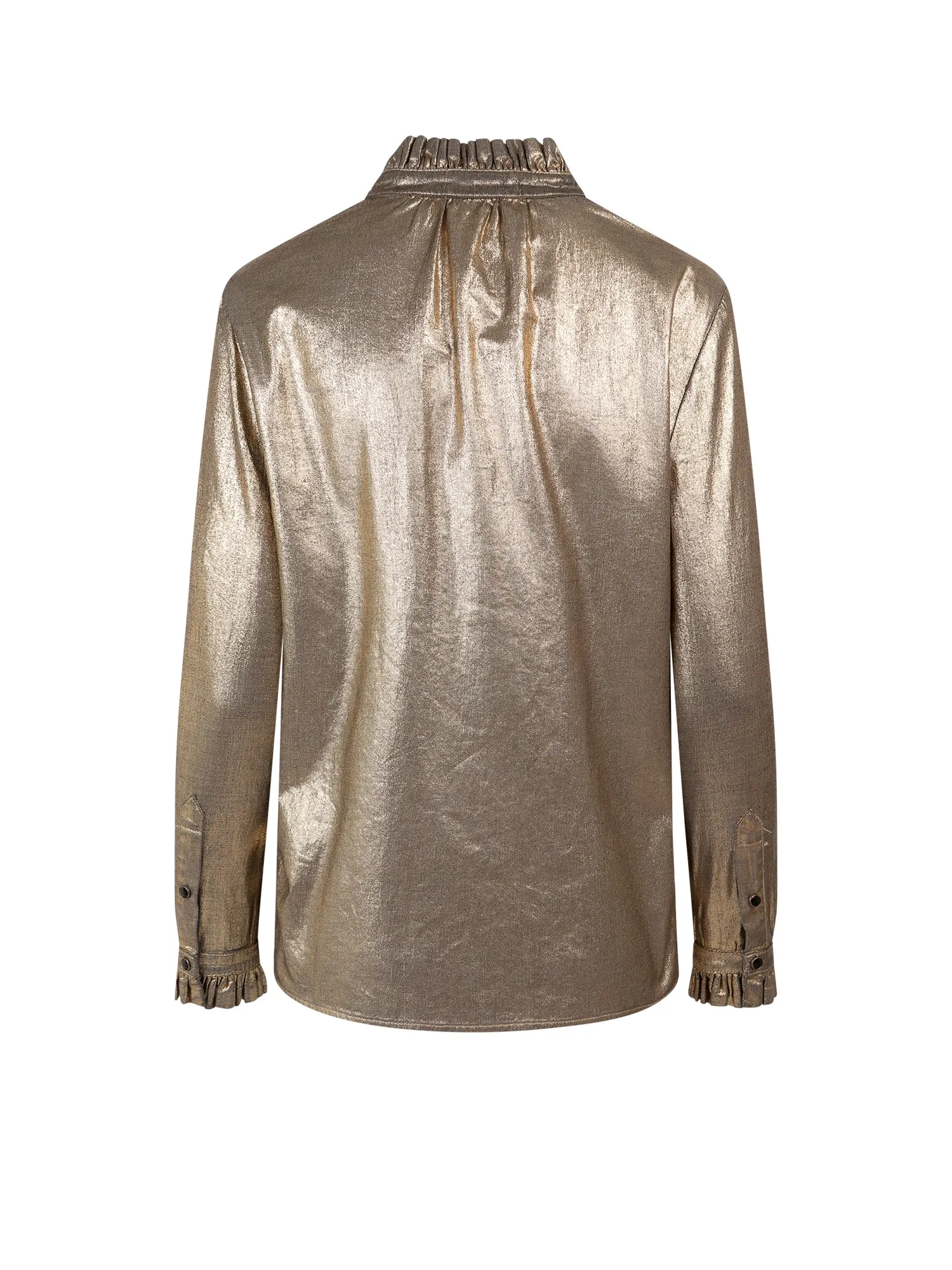 Saint Laurent Ruffled Long-Sleeved Shirt