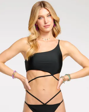 Salma One-Shoulder Strappy Bikini Top