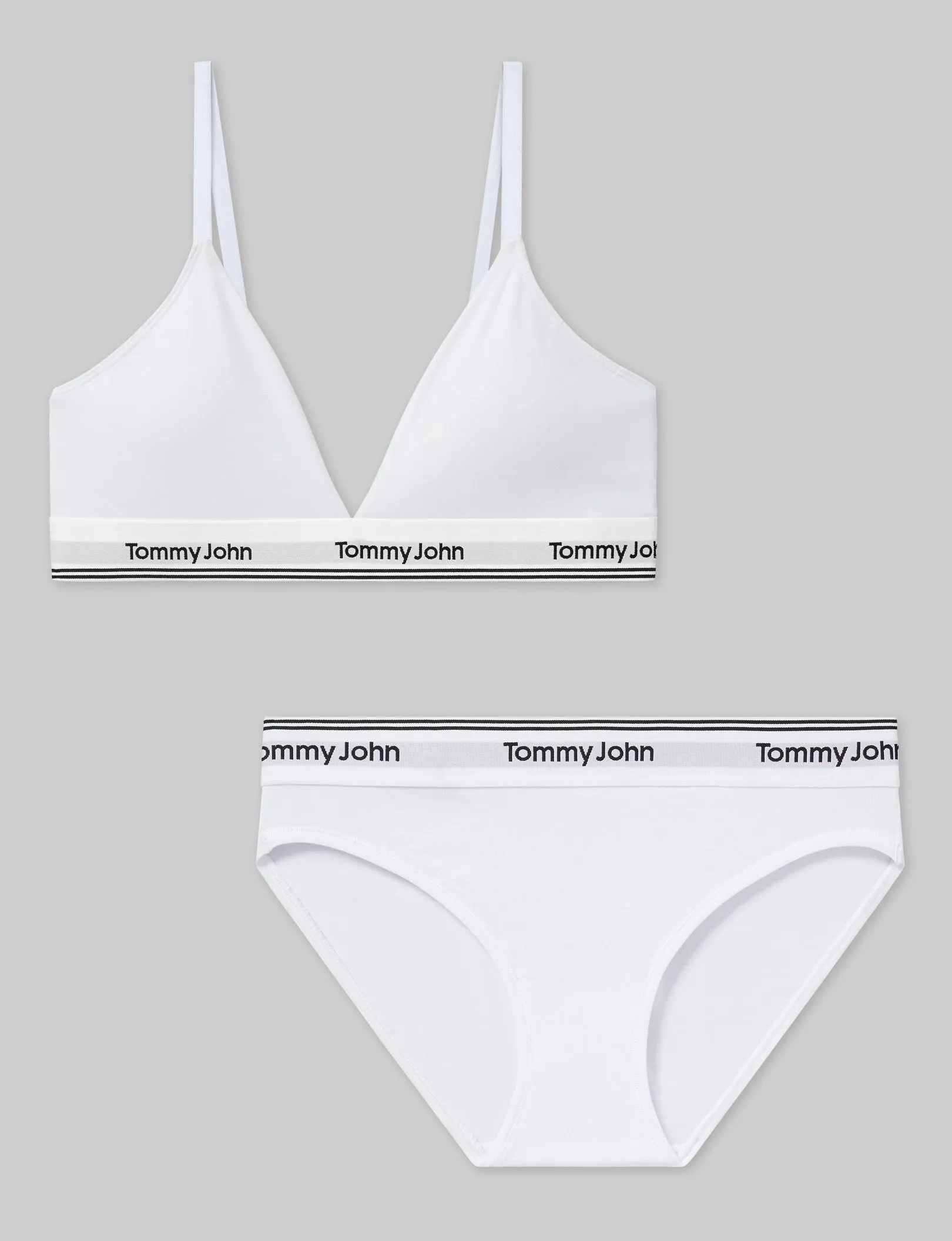Signature Cotton Triangle Bralette & Bikini Set