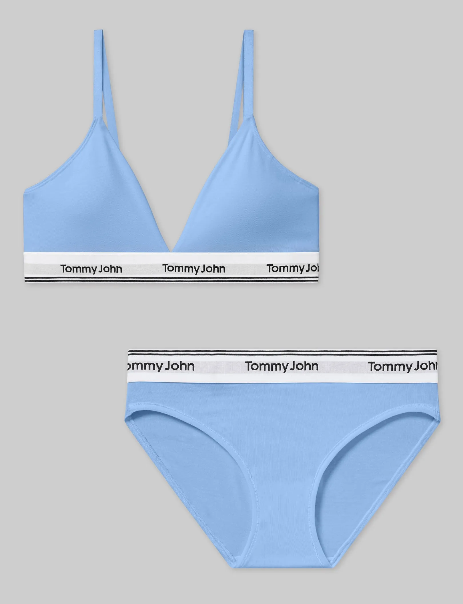 Signature Cotton Triangle Bralette & Bikini Set