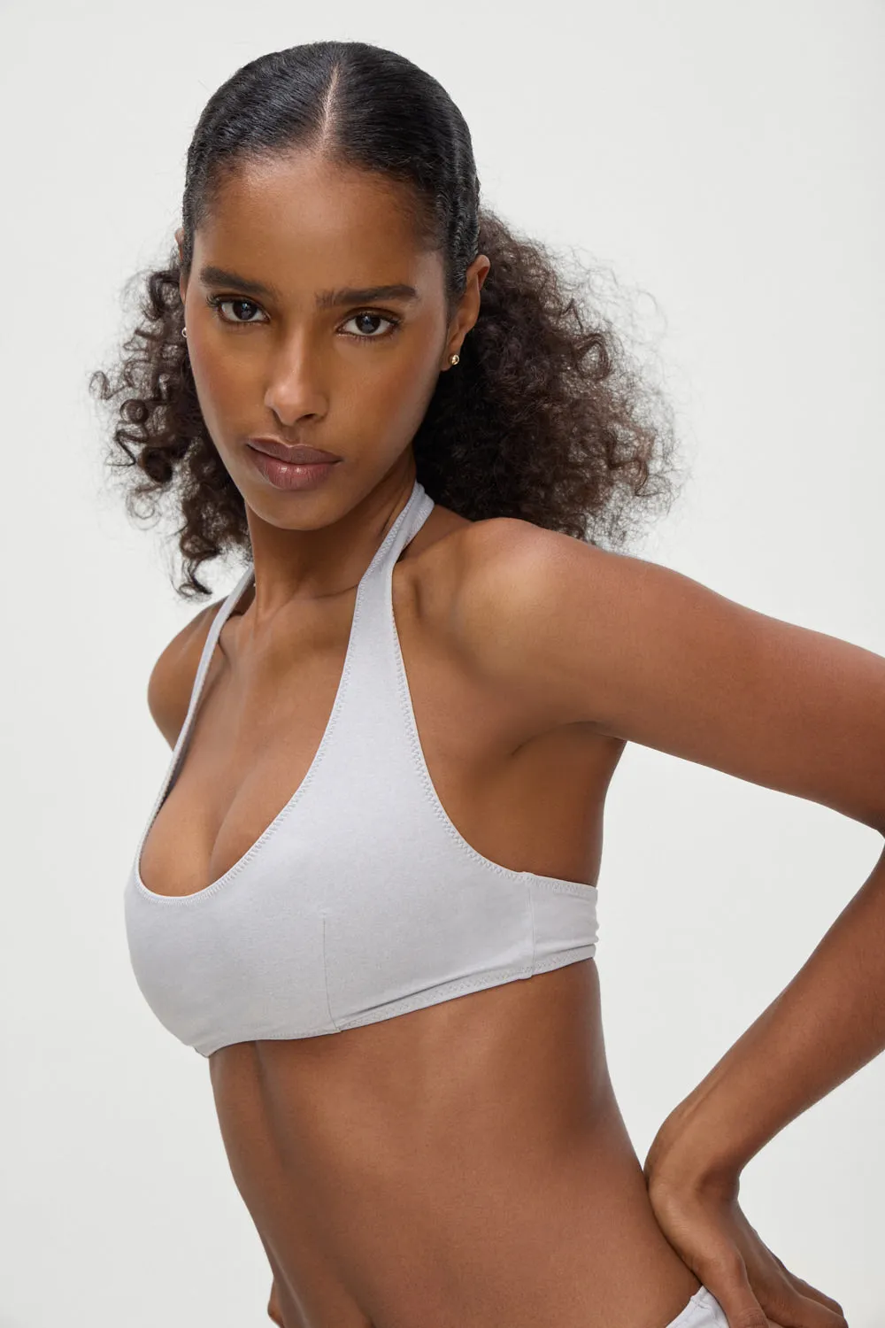 Skyler Bikini Top - Heather Grey