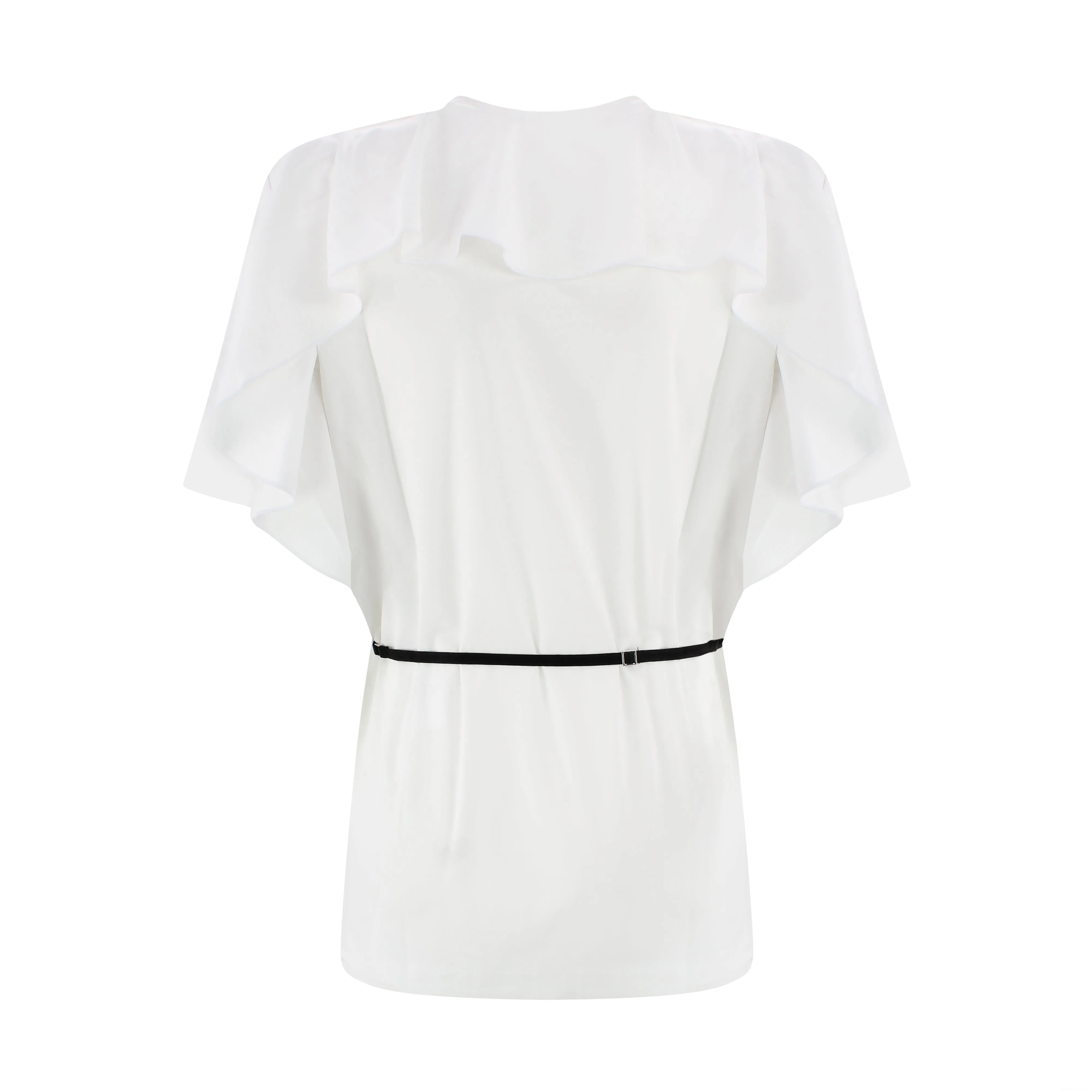 Sportmax Ruffled Crewneck T-Shirt