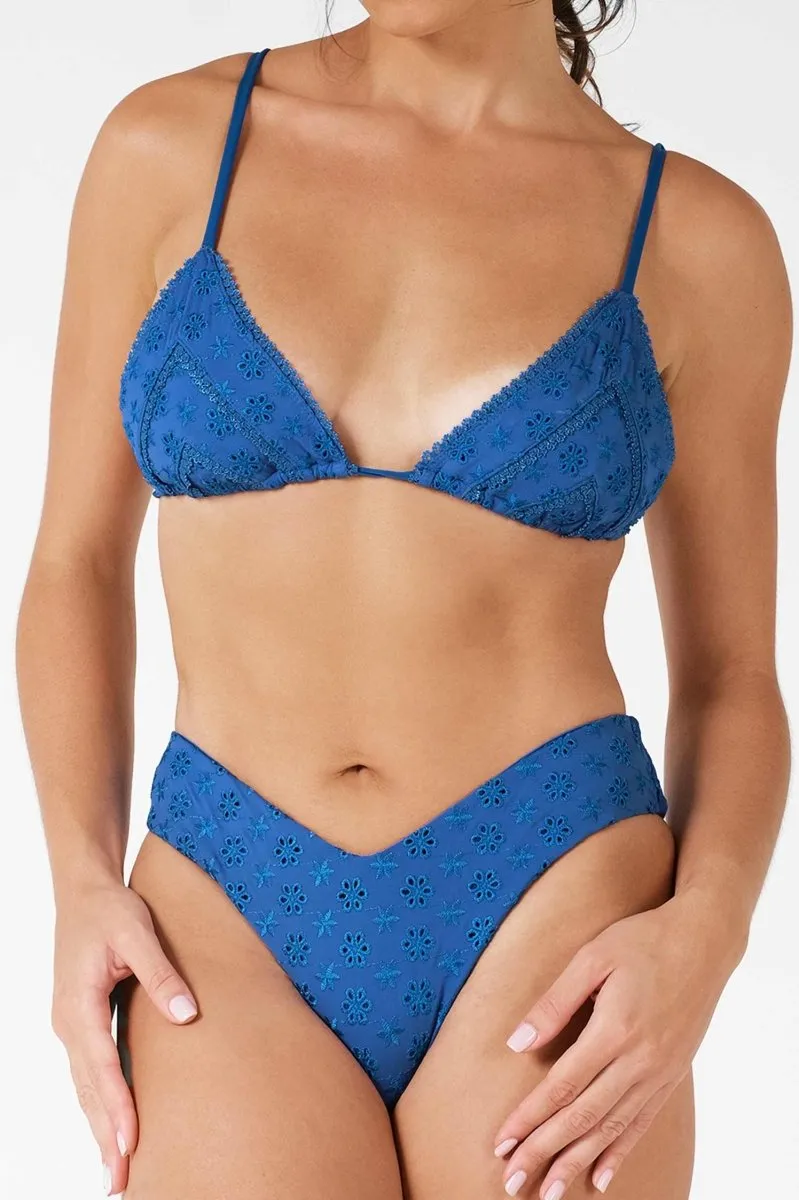 Stassy Cheeky Bottoms / Sapphire Eyelet FINAL SALE