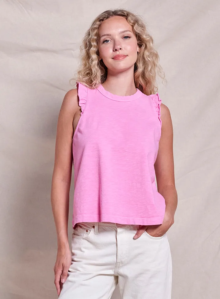 Sundry Ruffle Cami in Azalea