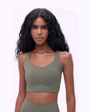 Ultimate Cross Back Bra - Olive Green