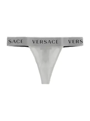 Versace Logo Waistband Thongs