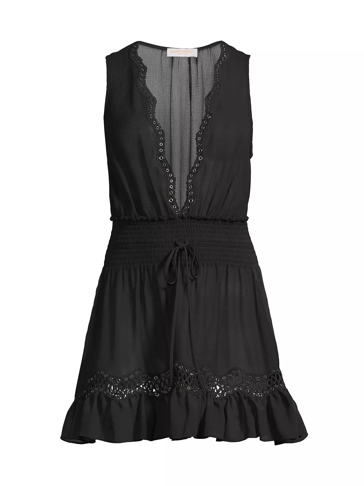 Virginia Smocked Coverup - Black