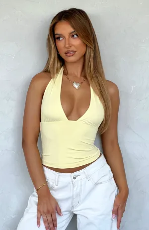 When I'm With You Halter Top Lemon