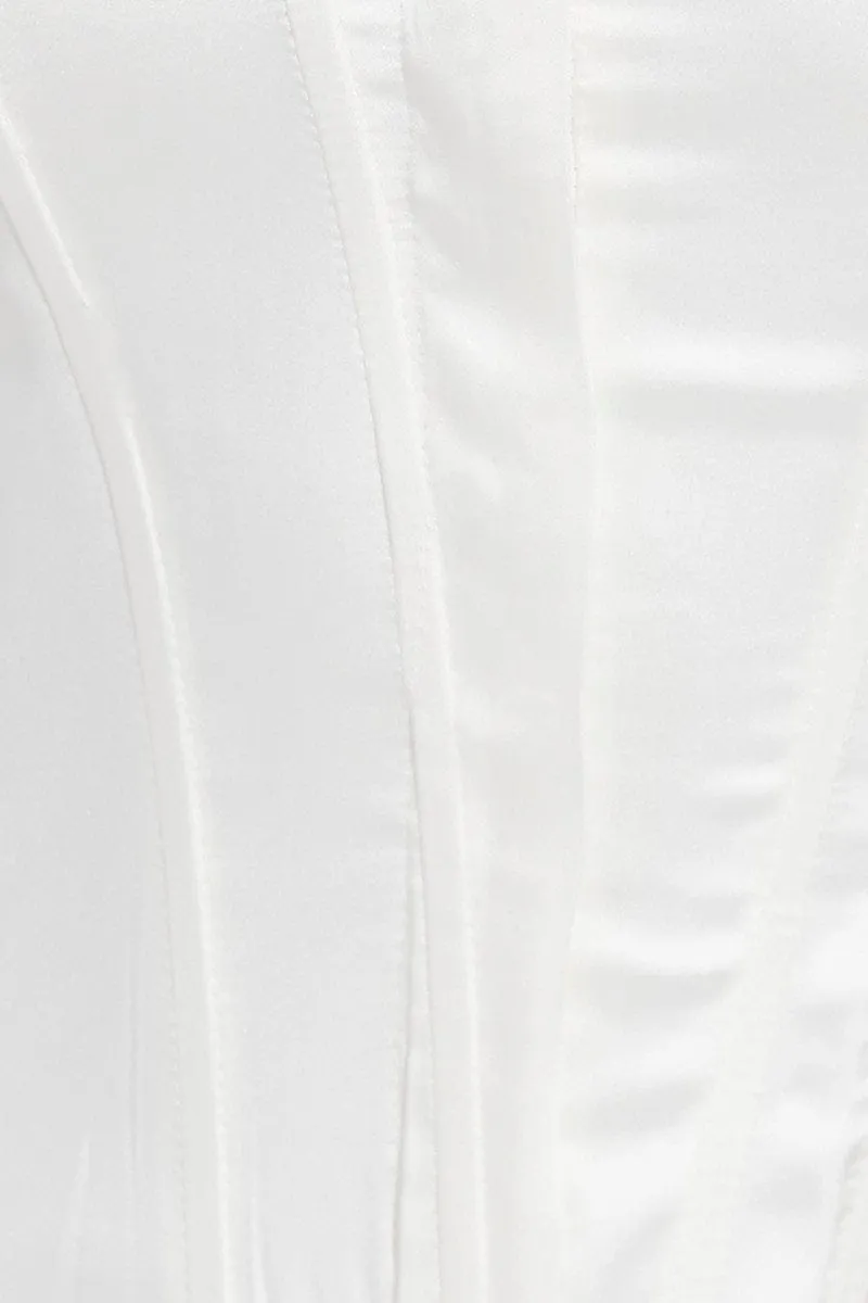 White Bandeau Top Crop