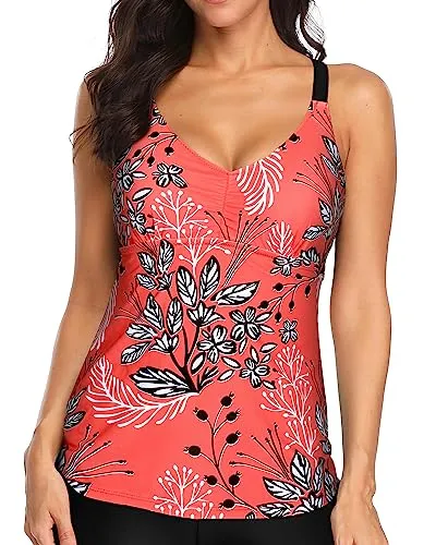 Women'S Tummy Control Tankini Tops
