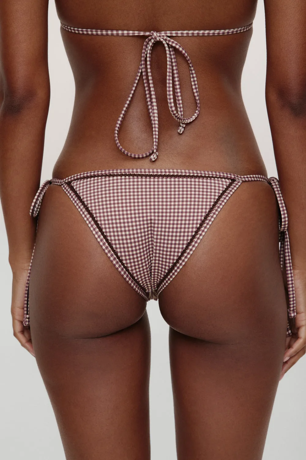 x BELLA HADID Mackenzie String Bikini Bottom - Dream Gingham